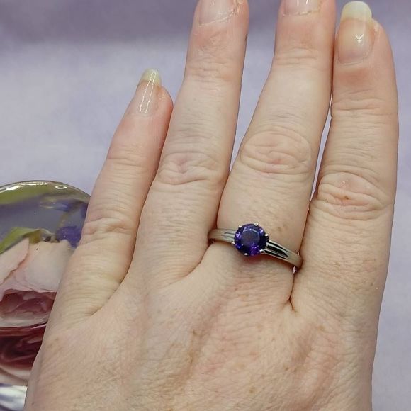 Set of amethyst 316L stainless steel set - Picture 5 of 5